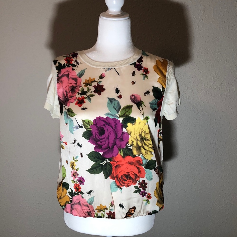 Ted Baker floral sweater with pockets